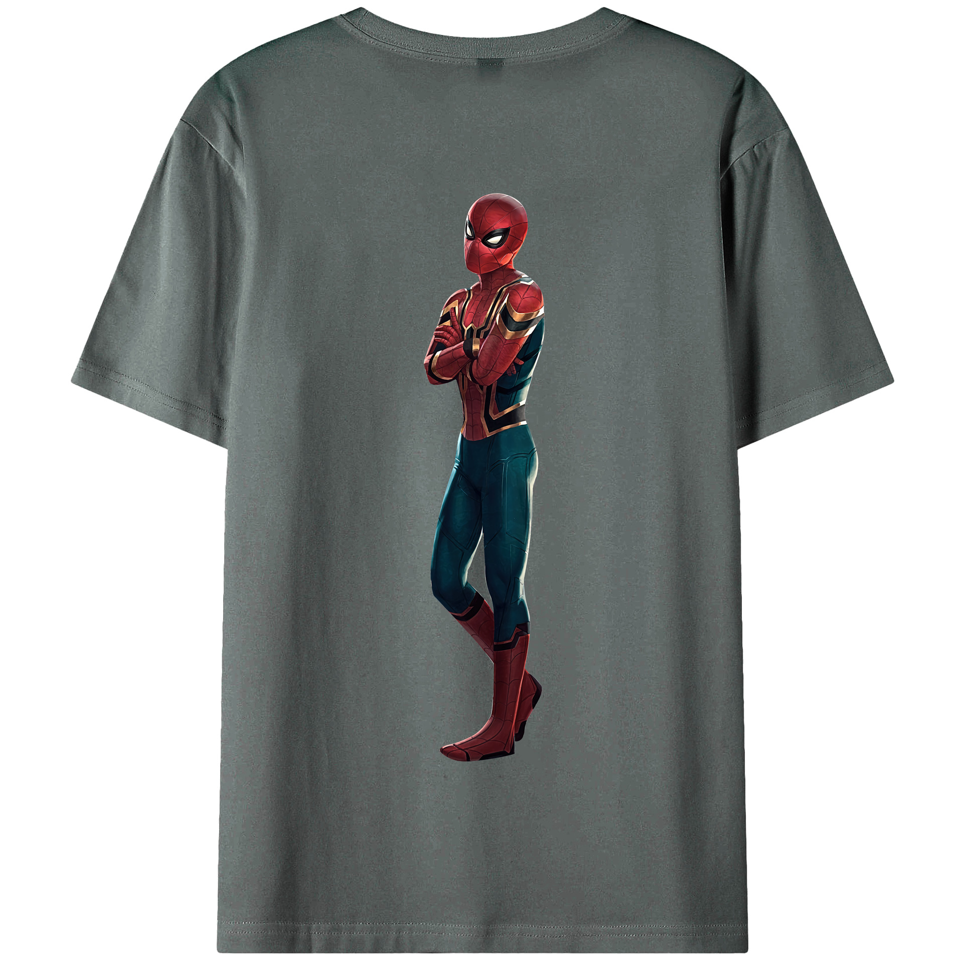Spider Man スパイダーマン 綿100％半袖Tシャツ（背面プリント）